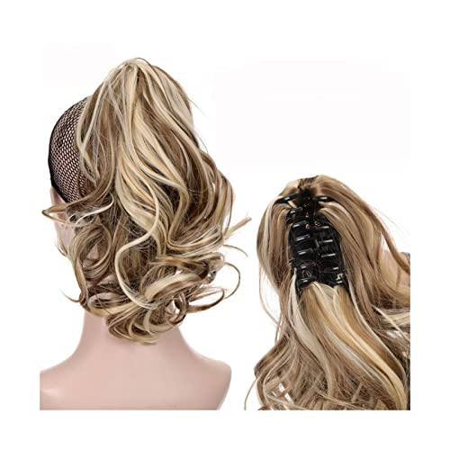 1 Packung Pferdeschwanz-Extensions, gewellt, synthetisch, Krallenklammer, gewellt, hitzebeständige Faser, Haarteil für Damen, Haarteil von TEESONG