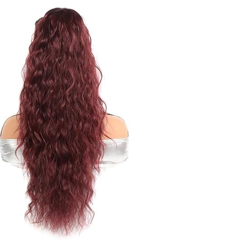 Haar Chignon 1 Pack Synthetische Knoten Lange Lockige Wasser Welle Perücke Frauen Schnur Haar Kamm Pferdeschwanz Hair Extensions Knot Messy Bun haarteile (Color : SW288-99J) von TEESONG