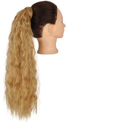 Haar Chignon Set Von 1 Synthetische Messy Bun Lockige Wellenförmige Perücke Wraparound Pferdeschwanz Extensions Brötchen Haar Zubehör für Frauen Messy Bun haarteile (Color : Q19-27, Size : 22in(55cm)) von TEESONG