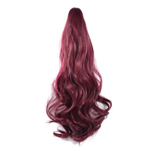 Haarknoten 20 Zoll Damen Mode Lange lockige Haare große Welle synthetische Perücke Klaue Clip Pferdeschwanz Haarverlängerungen Haarknoten Haar (Color : 13 von TEESONG