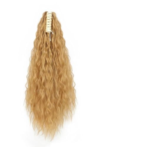 Haarknoten 22 Zoll Unordentliches Brötchen Lange gewellte Locken Synthetisches Brötchen Klaue Clip Pferdeschwanz Haarverlängerung Brötchen Frauen Haarschmuck Haarknoten (Col von TEESONG