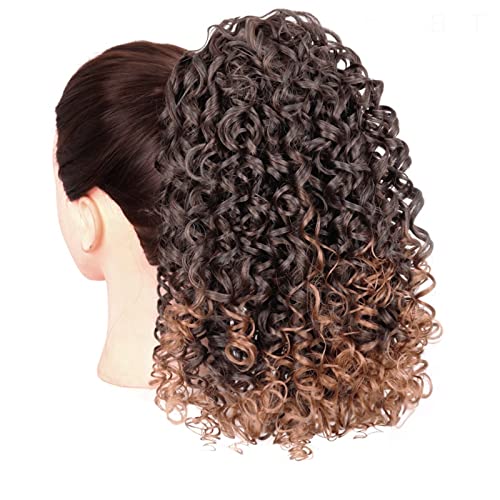 Hair Chignon Haarverlängerung, Kunsthaar, lockig, Pferdeschwanz, elastisch, gelockt, Pferdeschwanz für schwarze Frauen, 30,5 cm von TEESONG