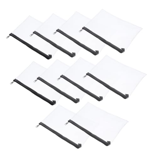 TEHAUX 10stücke Durchsichtiges Federmäppchen Mit Reißverschluss Transparente Stifttasche Aus PVC Durchsichtige Aktentasche Für Schule Und Reisen Leicht Und Multifunktionale von TEHAUX