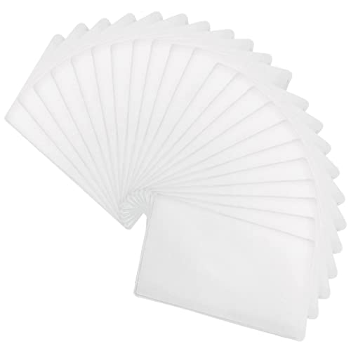TEHAUX 100 Stück Antimagnetische Schutzhülle Aus PVC Für Studenten Medizinische Karten Bankkarten Weiß von TEHAUX