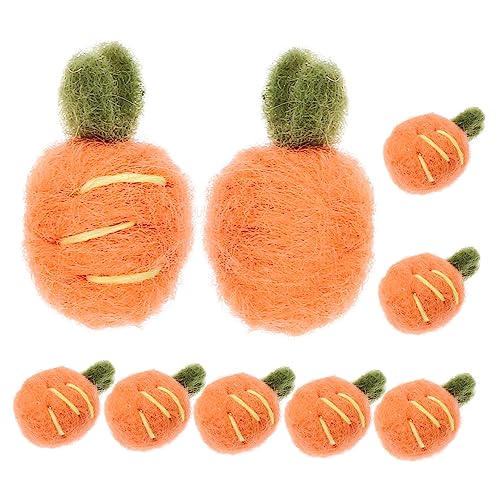 TEHAUX 10stücke Teiliges Niedlichen Karotten-haarspangen Für Junge Mädchen Diy Filz-haarclips Für Kreative Bastelprojekte Für Junge Mädchen von TEHAUX