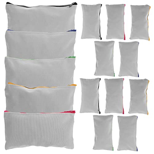 TEHAUX Blanko-federmäppchen – Wärmeübertragungs-Canvas-Tasche Federmäppchen Mit Reißverschluss Perfekt Zur Aufbewahrung Von Make-up Und Toilettenartikeln von TEHAUX