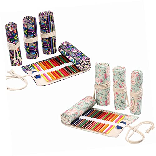 TEHAUX 1Stk tragbar Buntstiftetui Organizer-Taschen für die Reise Buntstifthalter Bleistift-Organizer schreibwaren Mäppchen Rollstifthalter farbiges Stift Vorhang Mädchen von TEHAUX