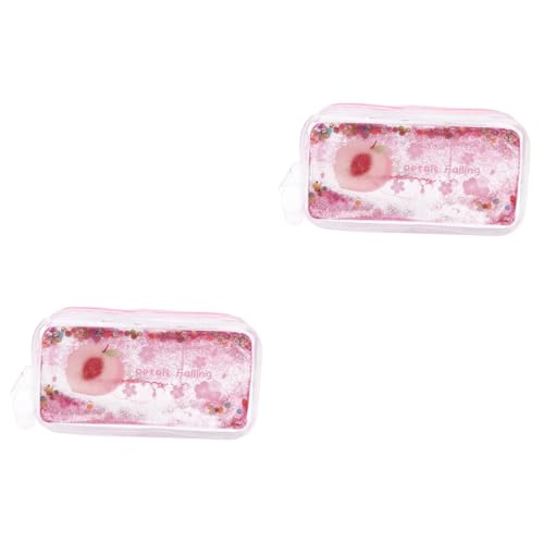 TEHAUX 2stücke Quicksand Pencil Case Mit Design Tragbare Glänzende PVC Stiftemappe Für Schule Und Große Kapazität Leicht Zu Reinigen Für Kosmetik Und Schreibwaren von TEHAUX