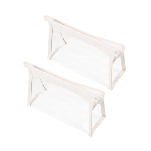 TEHAUX 2 Stück Großes Transparente Dreieck Federmäppchen mit Hoher Kapazität Multifunktionale Schreibwaren Aufbewahrungstasche für Schüler Lehrer und Büro Leicht Kratzfest Vielseitig von TEHAUX