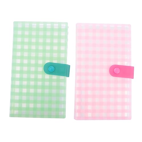 TEHAUX 2 Stück Kartenhalter Visitenkartenhalter Aufbewahrung von Visitenkarten Tragbares Kartenetui Card Sleeves Karten Sleeves Kartenorganisator Etui für Namenskartenhalter pp Green von TEHAUX