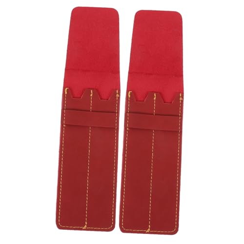 TEHAUX 2stücke Füllfederhalter -etui Leder Stifthülle Stifttasche Füllfederhalter-hülle Kugelschreiber-hülle Leder-stiftetui Für Zwei Stifte von TEHAUX
