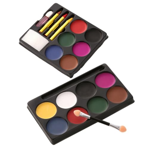 TEHAUX 2st Fettiger Gesichts Anzug Schminkset Für Kinder Halloween-schmink-make-up Professionelle Gesichtsbemalung Halloween-körperfarbe Bodypainting-kit Weiß Pigment Tarnung Lieferungen von TEHAUX