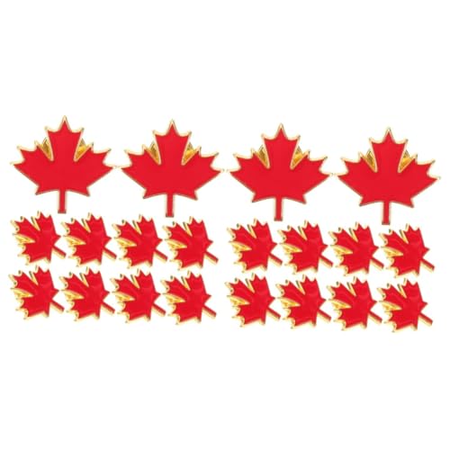 TEHAUX 20 Stck. Teiliges Ahornblatt Broschen aus Metall Dekorative Anstecknadeln für Kleidung Schals Hüte Modische Herbst Accessoires für Damen Langlebig und Farbbeständig von TEHAUX