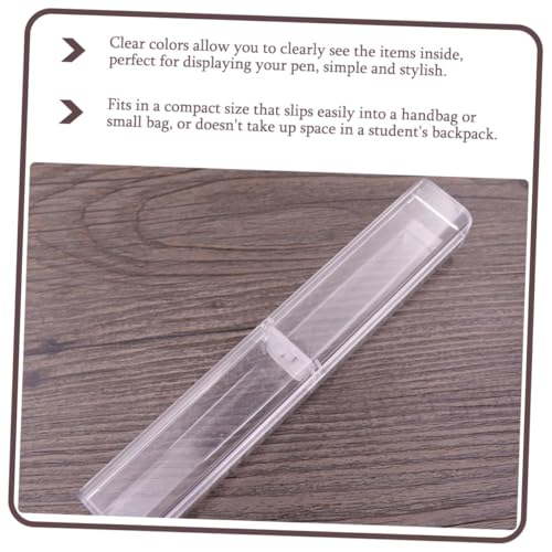 TEHAUX 20 Stück Transparente Stifteetuis aus Kunststoff Einzelne Stift Aufbewahrungsbox Klarer Füllerhalter Geschenkverpackung für Büro Schule Feierlichkeiten Vielseitig Verwendbar von TEHAUX