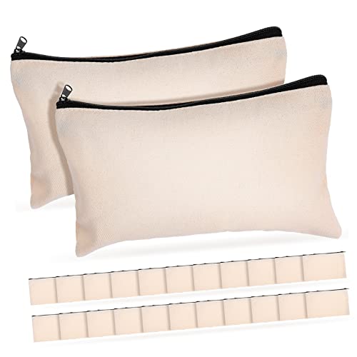 TEHAUX 25stücke Federmäppchen Mit Reißverschluss Leinentasche Zum Organisieren Kleine Federtasche Für Studenten Tragbare Kosmetiktasche Mit Reißverschluss Schreibwarentasche Aus von TEHAUX