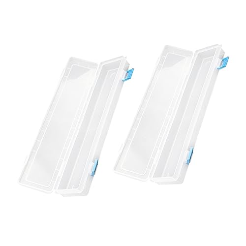 TEHAUX 2Stücke Transparente Aufbewahrungsbox Für Schreibwaren Robuste Bleistiftbehälter Hochwertigem Für Wasserfarbstifte Und Schulmaterialien von TEHAUX