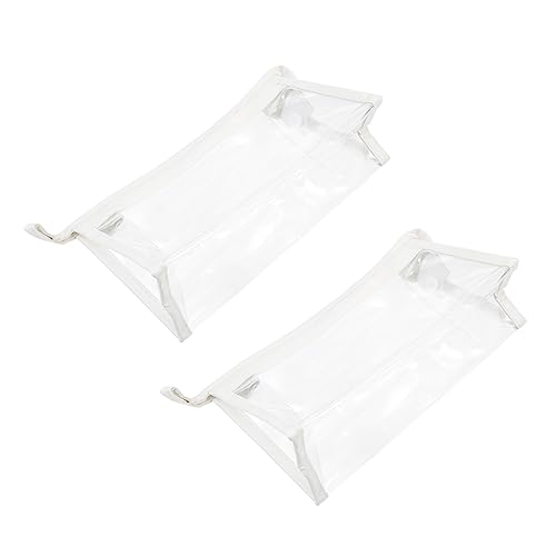 TEHAUX 2Stücke wasserdichte Bleistiftaufbewahrungstasche Große Kapazität Transparente Schreibwaren Organizer Für Schule Und Weiß von TEHAUX