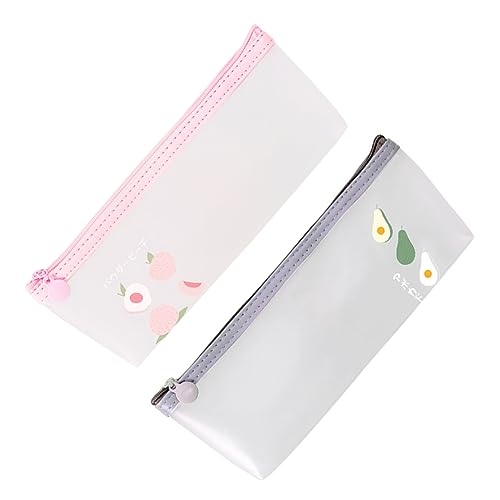 TEHAUX 2stücke Kreative Federmäppchen Mit Fruchtmuster Wassermelonen Und Avocados Praktischer Organizer Für Stifte Für Schüler Und Studenten Leicht Und Tragbar von TEHAUX