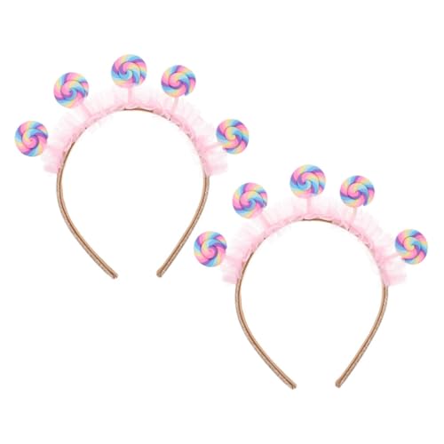 TEHAUX 2stücke Mädchen Haarschmuck Lollipop Stirnband Süßes Cartoon-design Für Geburtstagsfeiern Tägliches Tragen Und Kostüme Und Robust von TEHAUX