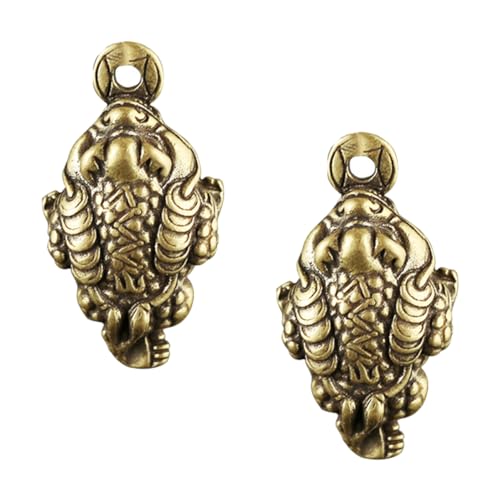 TEHAUX 2stücke Dekorative Anhänger Messing Hängend Schlüsselanhänger Zubehör Für Auto Büro Handgemachte Deko von TEHAUX