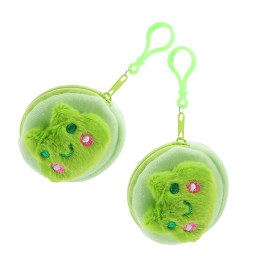 TEHAUX 2stücke Plüsch Geldbörse Für Damen Süße Cartoon Brieftasche Münzbörse Mini Kopfhörertasche Aufbewahrungstasche Für Schlüsselanhänger Kleine Taschen Für Mädchen Und von TEHAUX