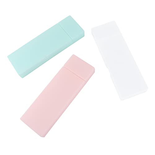 TEHAUX Halbe Schreibwarentasche 3-teiliges Federmäppchen Beutel Zur Aufbewahrung Von Bleistiften Material und Schnallendesign für Schriftstellerfreunde und Schuljungen und -mädchen von TEHAUX