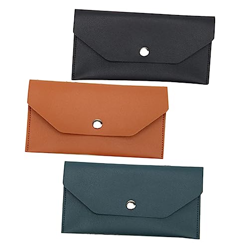 TEHAUX 3 Stück große kapazität männliche geldbörse Beutel Herren Geldbörse Etikett schlank kreditkartenhalter Credit Card Holder briefumschläge tragbare Geldbörse tragbare Kartentasche Pu von TEHAUX