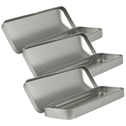 TEHAUX 3stücke Stifte Koffer Aus Weißblech Tragbar Für Schule Und Zuhause Stifte-Organizer Mit Deckel Robust Und Verschleißfest Für Bleistifte Buntstifte Und Utensilien von TEHAUX