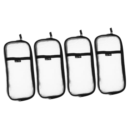 TEHAUX 4stücke Pencil Pouch Für Studenten Große Transparente Aufbewahrungstasche Für Stifte Und Kosmetik Mesh-Design Für Schule Büro Und von TEHAUX
