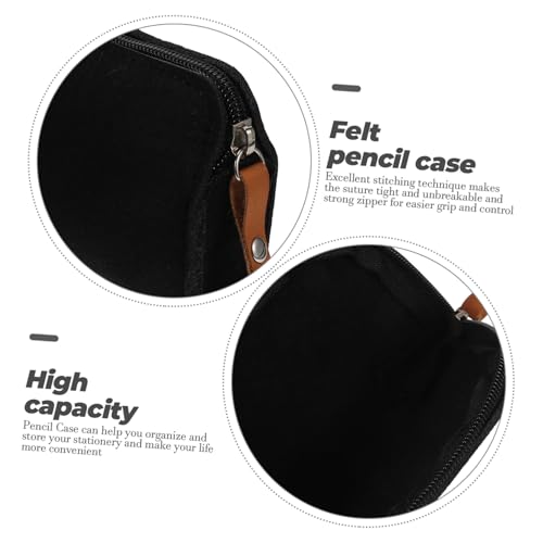 TEHAUX 4 Stück Teiliges Tragbare Federtasche aus Filz Multifunktionale Aufbewahrungstasche mit Reißverschluss Leicht Reißfest Waschbar Praktisch für Schule Büro und Reisen Geeignet für von TEHAUX
