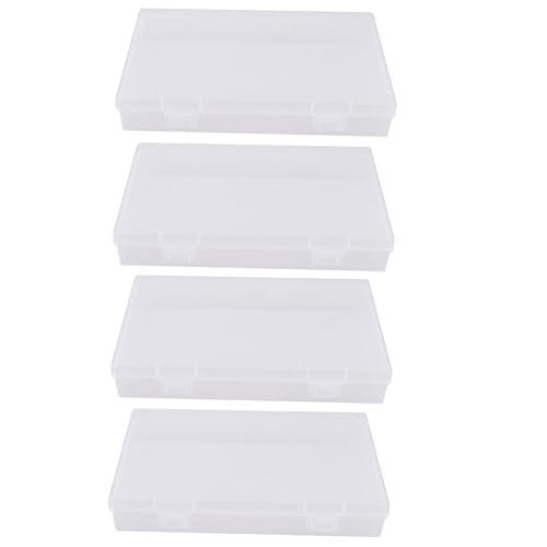 TEHAUX 4 Stücke Box Große Kapazität Bleistift Fall Stift Lagerung Container Schreibwaren Container Transparent von TEHAUX