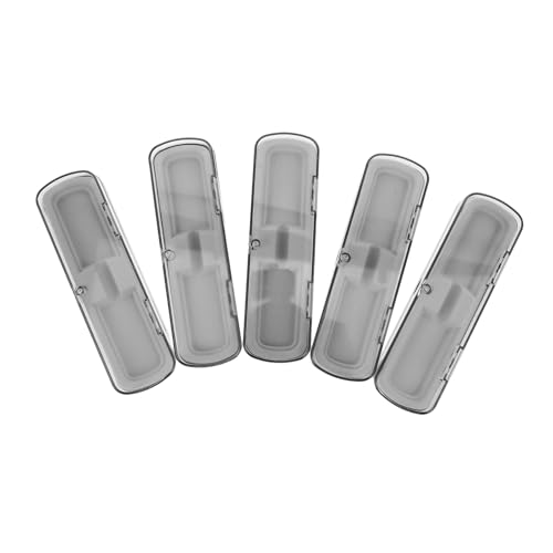 TEHAUX 5 Stück Transparentes Rechteckiges Stifteetui aus Robustem Kunststoff Stifthalter für Büro Schule und Zuhause Klarer Organizer für Stilvolles Schreibtisch-Arrangement von TEHAUX