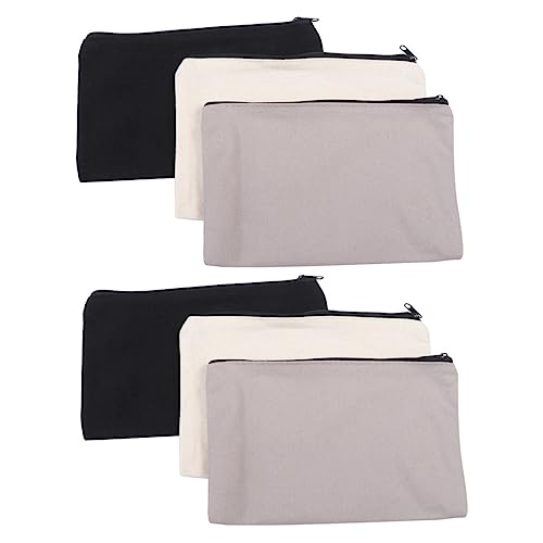 TEHAUX 6 Stück Feder mäppchen mit Reiß Verschluss aus aufbewahrungssack Storage Pockets Federmäppchen aus Segeltuch tragbare Bleistifttasche Mehrzweck-Aufbewahrungstasche Plastik von TEHAUX