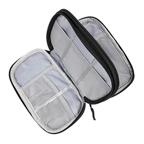 TEHAUX Elektronik Organizer Tasche für Kabel Tragbare Aufbewahrungstasche für USB Ladegeräte Zubehör Große Kapazität Reißverschluss für Reisen von TEHAUX