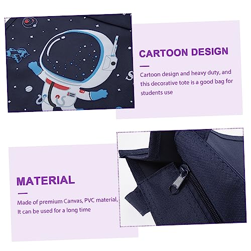 TEHAUX Große Kapazität Canvas Büchertasche für Schüler Leichter Trendiger Handheld Stoffbeutel Vielseitige Schul und Schreibwaren Aufbewahrungstasche Praktischer Alltags Begleiter von TEHAUX