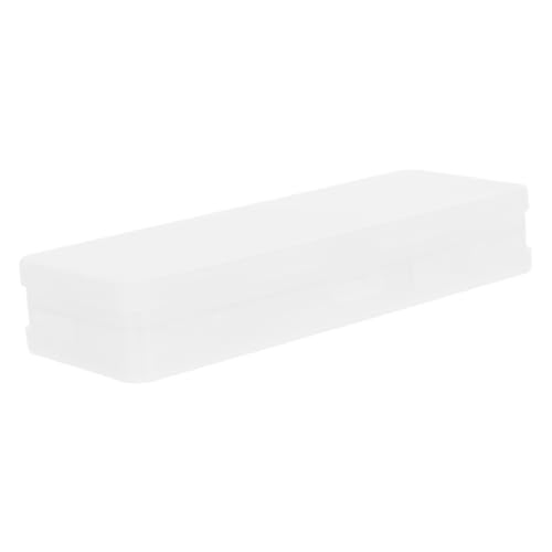 TEHAUX Große Kapazität Doppelschichtige Stiftbox aus Frosted Material für Erwachsene Stylischer Organizer mit Schnappverschluss für Schul und Bürozubehör von TEHAUX