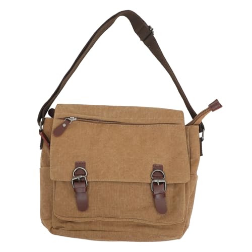 TEHAUX Canvas Schultertasche Für Männer Umhängetasche Aus Canvas-material Mit Verstellbarem Schultergurt, Leicht Und Tragbar Für Verschiedene Anlässe Wie Einkaufen, Reisen Und Arbeiten von TEHAUX