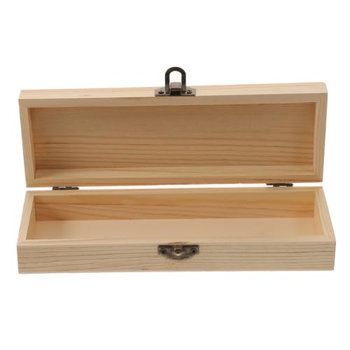 TEHAUX Holz-pencilcase mit Großem Fassungsvermögen Kompakt und Robust für Schüler Studenten Lehrer Praktische Aufbewahrungsbox für Stifte Buntstifte und Schreibutensilien Leicht Tragbar von TEHAUX