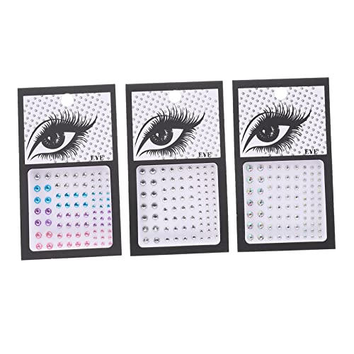 TEHAUX 3 Sätze Augen-make-up-aufkleber Augenschmuck Für Tränen Edelsteine ​​gesicht Halloween-gesichtsjuwelen Augen-diamanten-make-up Augen- Gesichtsschmuck Perle Harz Körper Fräulein von TEHAUX