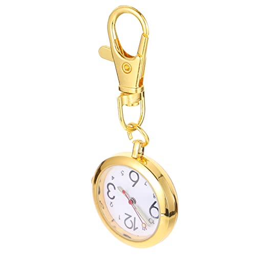 TEHAUX Taschenuhr Zubehör Legierungskrankenschwesteruhr Dekorative Hängende Uhr mit Keychain Hängender Uhr Schlüsselanhänger Taschenuhr von TEHAUX