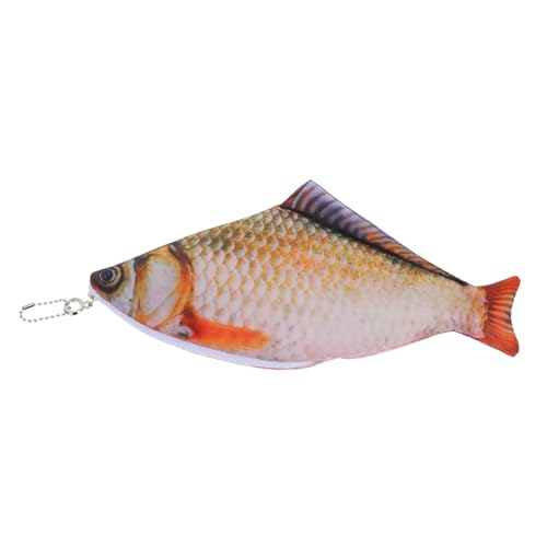 TEHAUX Federmäppchen Fischmotiv Reißverschluss Aufbewahrungsbox Schreibwaren Organizer Für Pinsel Kosmetik Schüler Kleiner Stifttasche Polyester Klasse von TEHAUX
