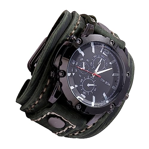 TEHAUX Uhrkette Geschenke Für Männer Quarz-analoguhr Armbanduhr Retro-Uhren Für Männer Mann Schaut Zu Taschenuhren Herren-freizeituhr Männer Sehen Gürteluhr Gotisch Glas von TEHAUX