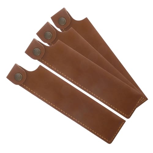 TEHAUX Leder Stift Tasche Set 4 Stücke Pu Kugelschreiber Ärmeln Schutzhülle Büro Schule Liefert von TEHAUX
