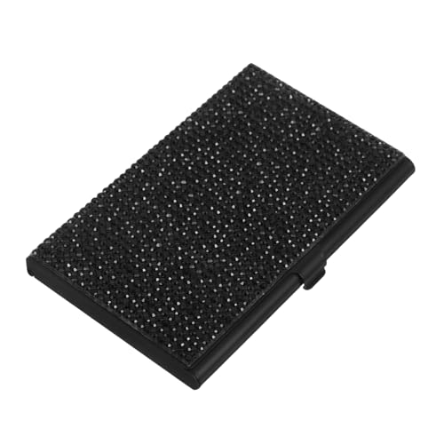 TEHAUX Kartenhalter Aus Aluminiumlegierung Mit Strasssteinen Fingerabdruckresistent Visitenkarten-Organizer Mini-aufbewahrungsetui Für Männer Und Frauen von TEHAUX