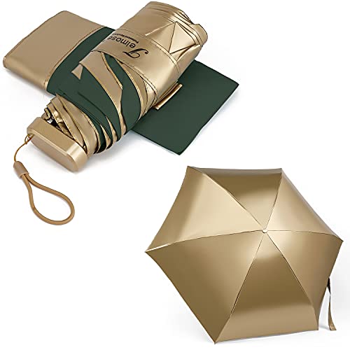 TEIMOSE Ultra Light,Rain & Sun compact Umbrella Windproof, Mini Folding Umbrella for Travel Windproof, Rainproof & 99% UV Protection with Black Anti-UV Coating, UPF50+ (GREEN) von TEIMOSE