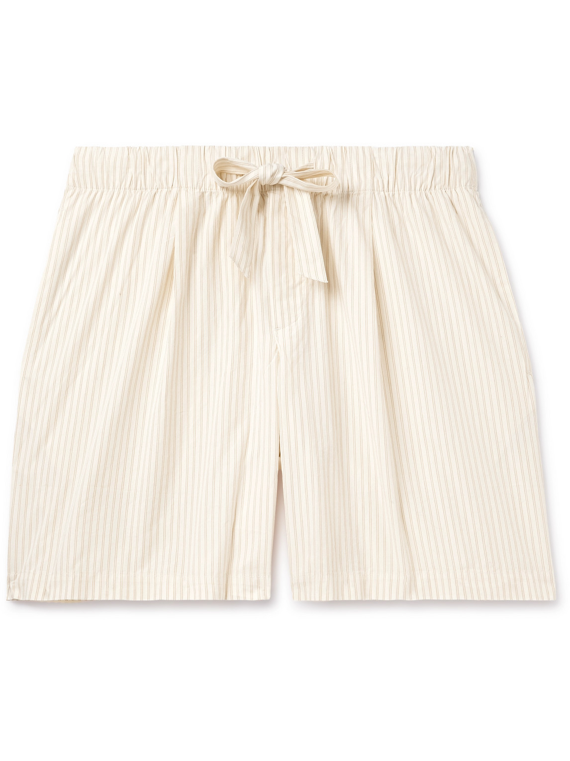 TEKLA - Birkenstock Straight-Leg Pleated Striped Organic Cotton-Poplin Pyjama Shorts - Men - Neutrals - XL von TEKLA