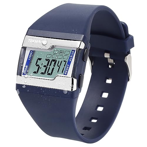 TEKMAGIC Digitale Sportuhr 10 ATM 100 Meter Wasserdicht zum Schwimmen und Tauchen mit Hintergrundbeleuchtung, Rundenstoppuhr, Wecker und Kalender TEKMAGIC Digitale Sportuhr 10 ATM 100 Meter Wasserdicht zum Schwimmen und Tauchen mit Hintergrundbeleuchtung, Rundenstoppuhr, Wecker und Kalender von TEKMAGIC