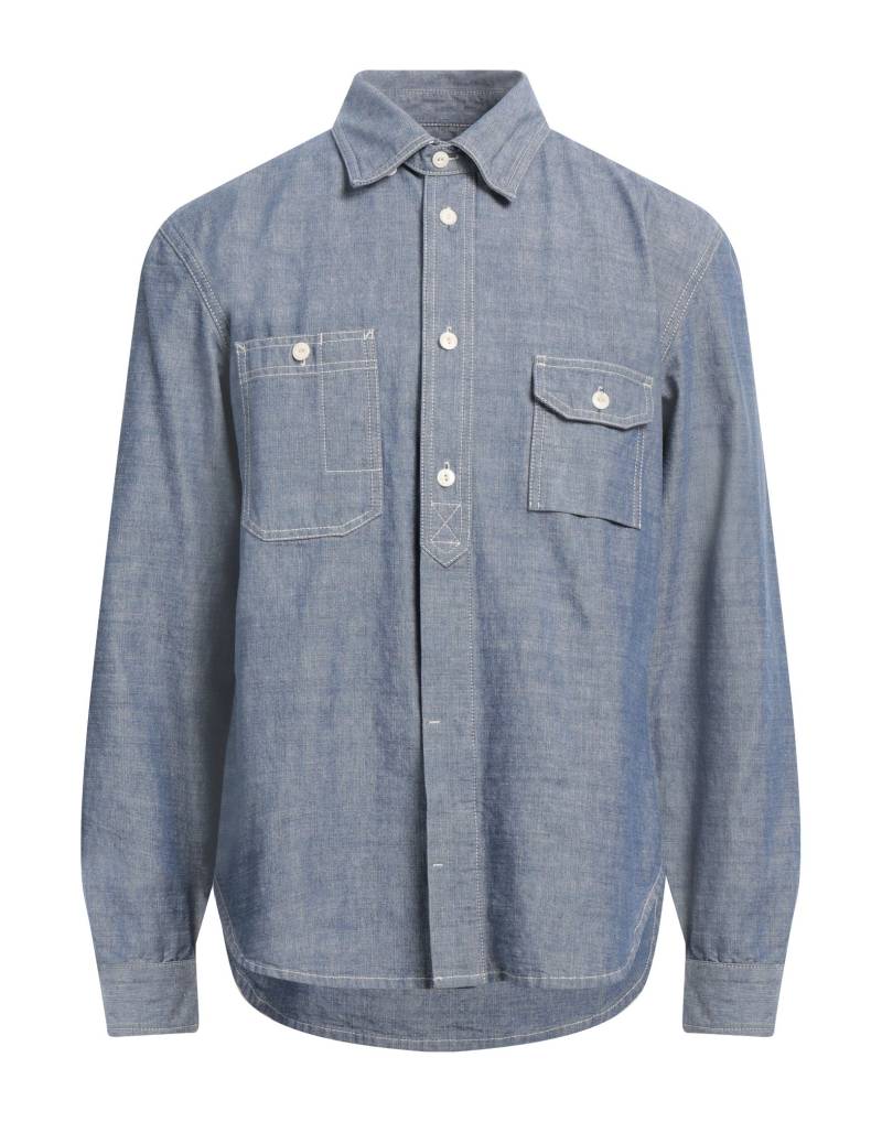 TELA GENOVA Jeanshemd Herren Blau von TELA GENOVA