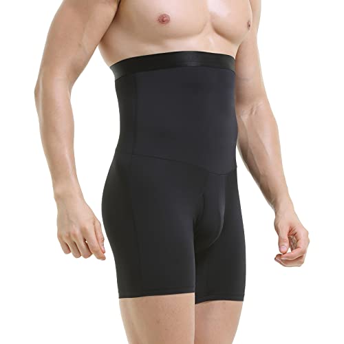 TELEWEE Herren Bauchkontrolle Shorts Hohe Taille Unterwäsche Schlankheits Shapewear Body Shaper Bein Boxershorts, Schwarz, Large TELEWEE Herren Bauchkontrolle Shorts Hohe Taille Unterwäsche Schlankheits Shapewear Body Shaper Bein Boxershorts, Schwarz, Large von TELEWEE