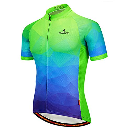 TELEYI Herren Radtrikot Kurzarm Bike Jacke Biking Shirt Schnell Trocken Atmungsaktiv Mountainbike Kleidung von TELEYI